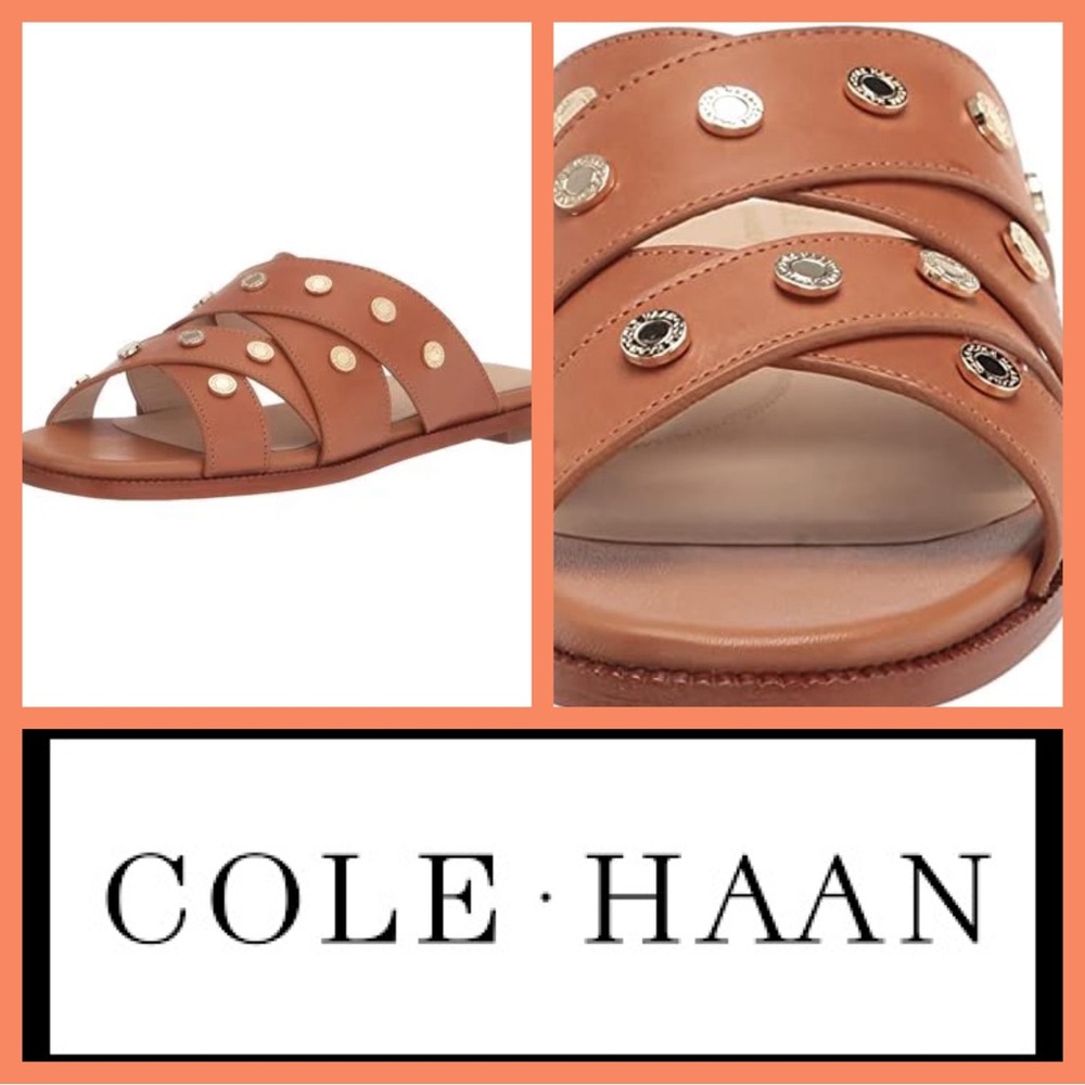 Cole Haan studded slide sandals
